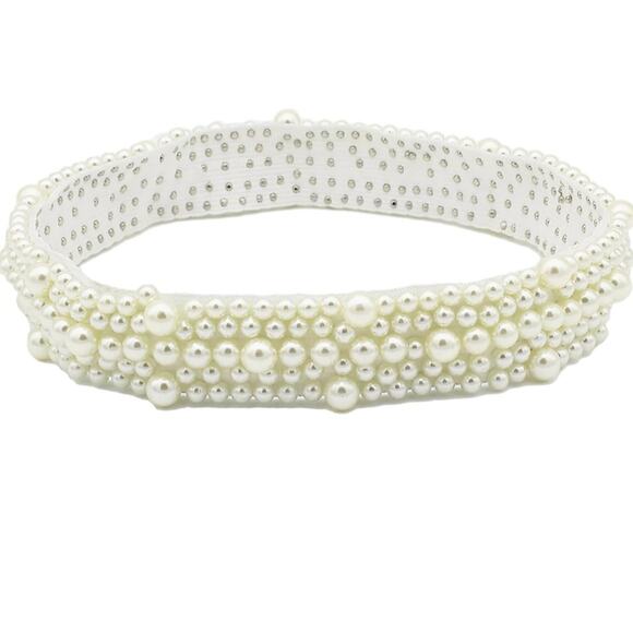 Felt Hat Pearl Decoration Adornment ONLY Stretch Over Hat - Picture 2 of 7